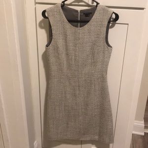 Theory Tweed Mini Dress in Grey/White
